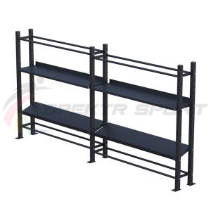 Купить Модульный стеллаж для гантелей, гирь и медболов 3780х430х1950 (2 секции) в Воронеже 