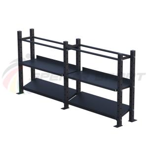 Купить Модульный стеллаж для гантелей, гирь и медболов 3780х430х1200 (2 секции) в Воронеже 