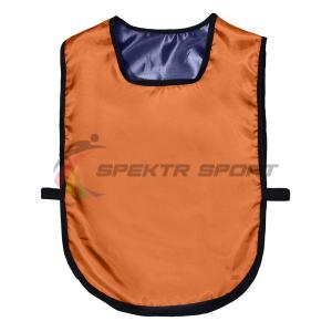 Купить Манишка футбольная двусторонняя универсальная Spektr Sport оранжево-синяя в Воронеже 