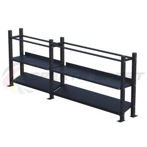 Купить Модульный стеллаж для гантелей, гирь и медболов 3180х430х1200 (2 секции) в Воронеже 