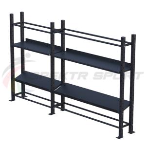 Купить Модульный стеллаж для гантелей, гирь и медболов 3180х430х1950 (2 секции) в Воронеже 